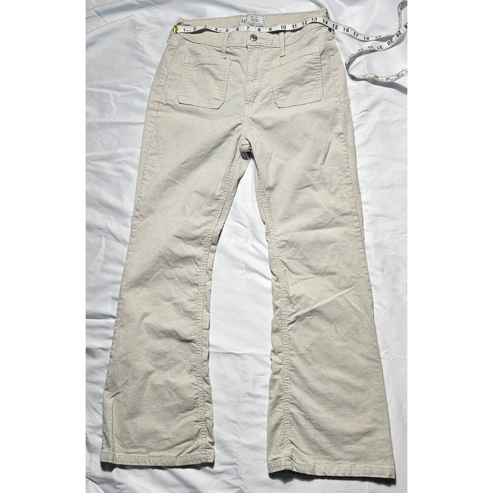 Gap 70s Flare High Rise cords, cream color, sz 28/6p